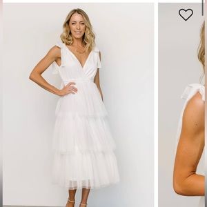 Only worn ONCE! Tessa Tiered Tulle Tank Dress (Baltic Born)